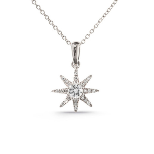 Ouro Pendant Estrela Mini Detalhes - Pingentes de diamantes