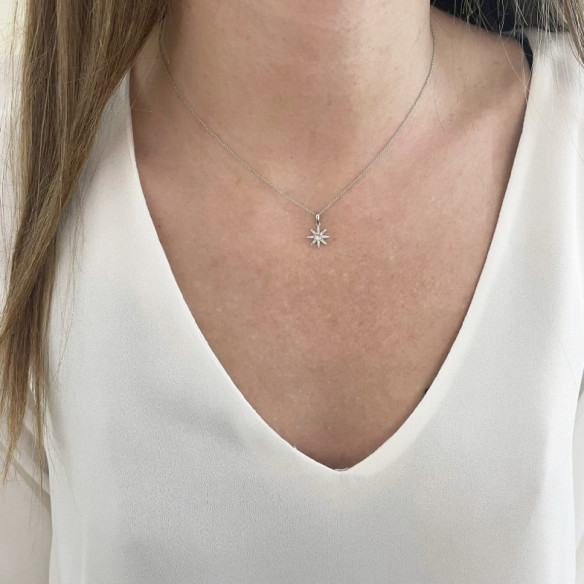 Colgante Oro Estrella Mini Details - Colgantes de Diamantes