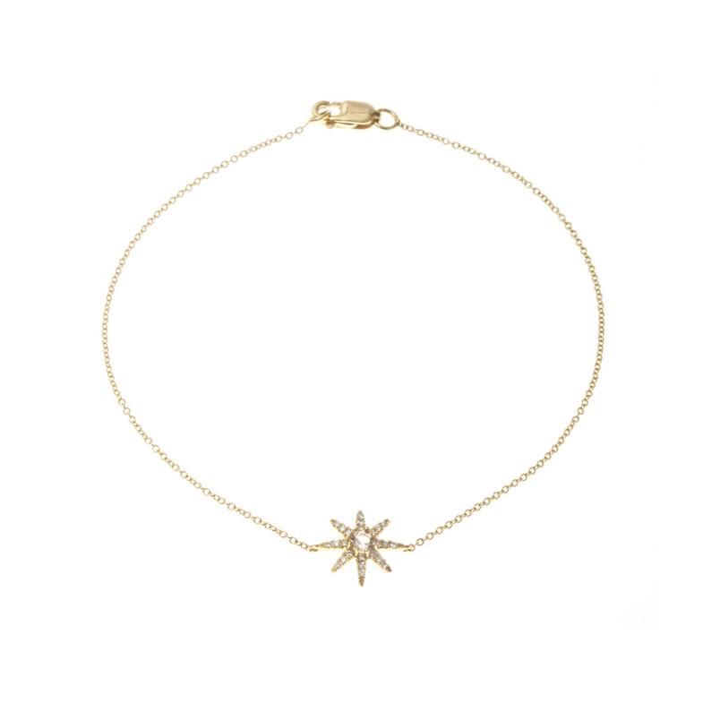 Bracciale in oro con stella con piccoli dettagli - BRACCIALI