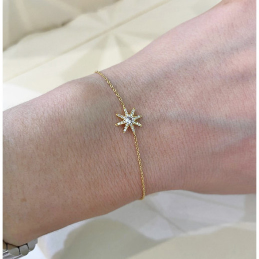 Bracciale in oro con stella con piccoli dettagli - BRACCIALI 2