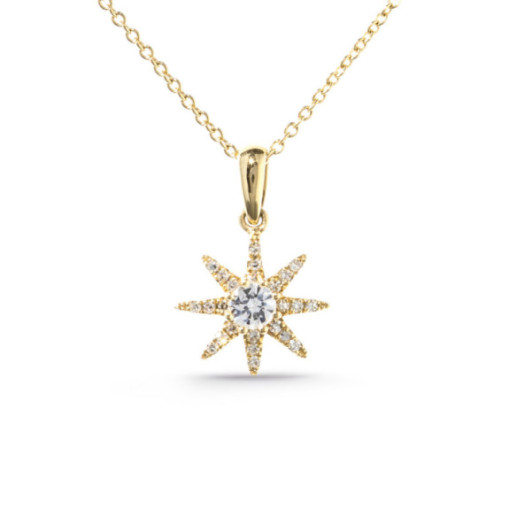Colgante Oro Estrella Mini Details - Colgantes de Diamantes