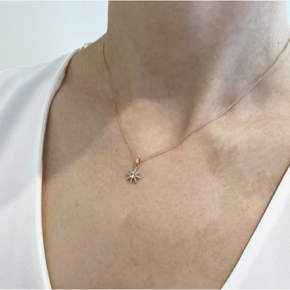 Gold pendant DETAILS MINI - Diamond pendants