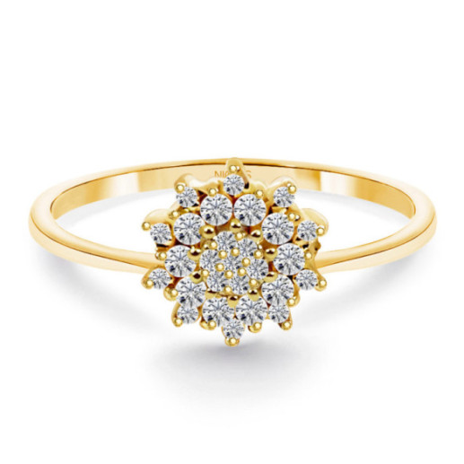 Anillo Vintage Oro Y Diamantes Snow Flower - Brillant