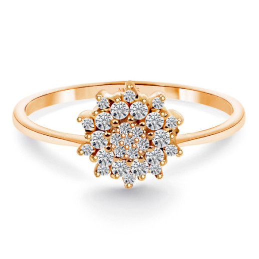 Anillo Vintage Oro Y Diamantes Snow Flower - Anelli di diamanti