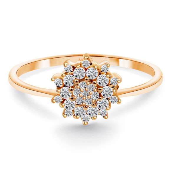 Anillo Vintage Oro Y Diamantes Snow Flower - Anéis de diamante