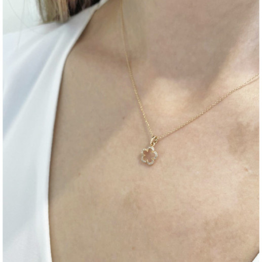 Collar Oro Flor Little Details - Colgantes de Diamantes 2