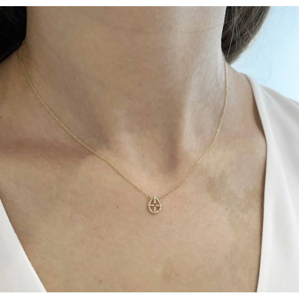 Collar Oro Cruz Little Details - Collares de Diamantes