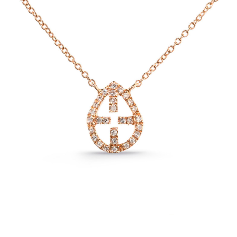Gold Halskette Kreuz Kleine Details - Diamant Halsketten