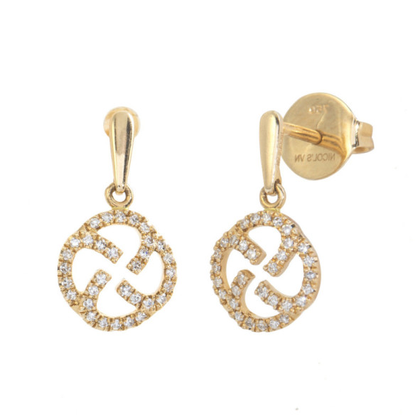 Gold Ohrringe Templar Kleine Details - kurze