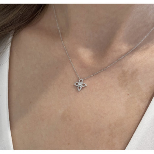 Collar Oro Flor Pico Little Details - Collares de Diamantes 2