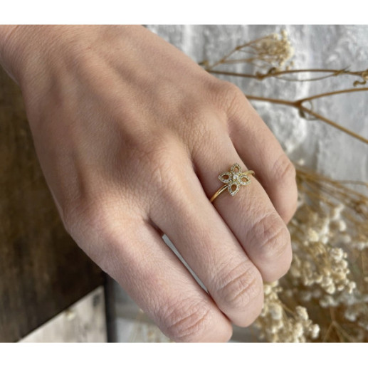 Anillo Flor Pico Little Details - Brilhante 2