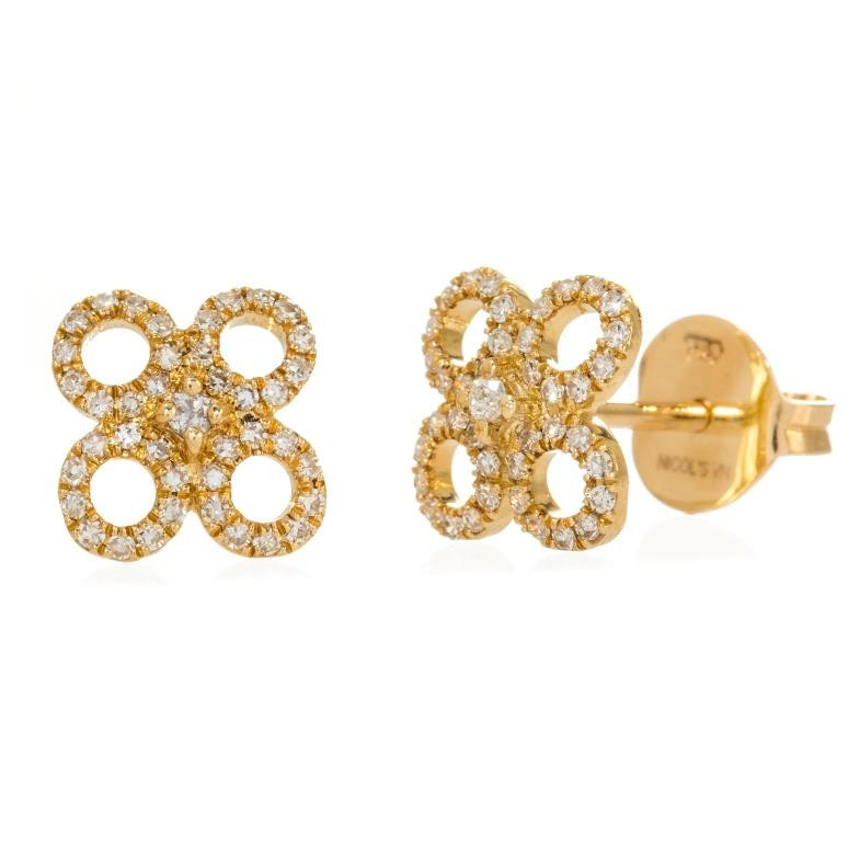 Pendientes Oro Flor Redonda Little Details - court