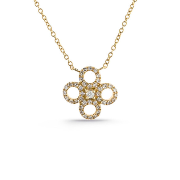 Collar Oro Flor Redonda Little Details - Collares de Diamantes