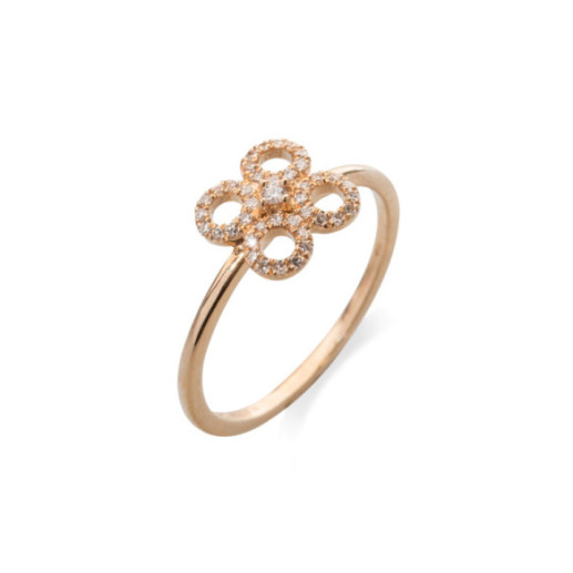 Anillo Diamantes Flor Redonda Little Details - Brillant