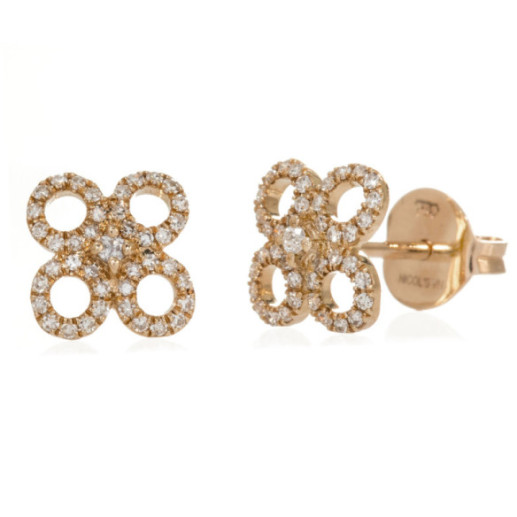 Pendientes Diamantes Flor Redonda Little Details - cortos