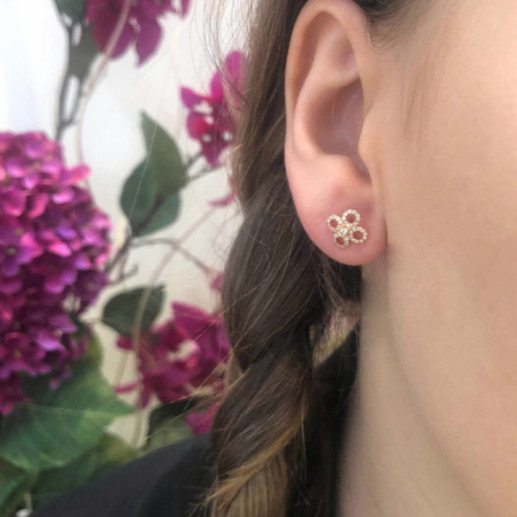 Pendientes Diamantes Flor Redonda Little Details - cortos 2