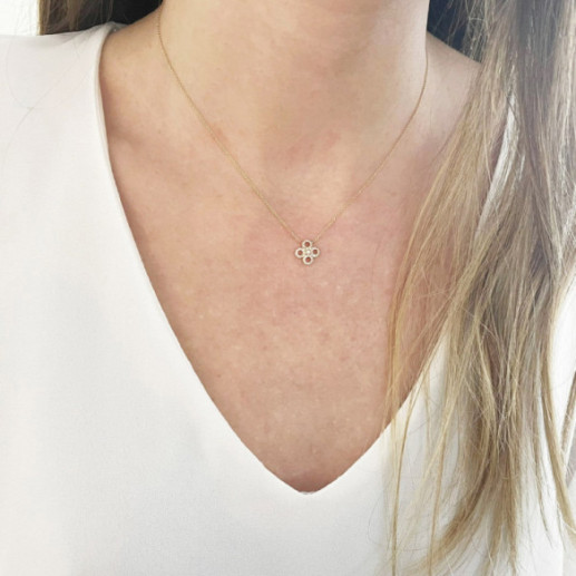 Collar Oro Flor Redonda Little Details - Colliers diamant 2