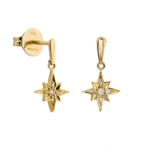Pendientes Oro Estrella Fugaz Little Details - cortos