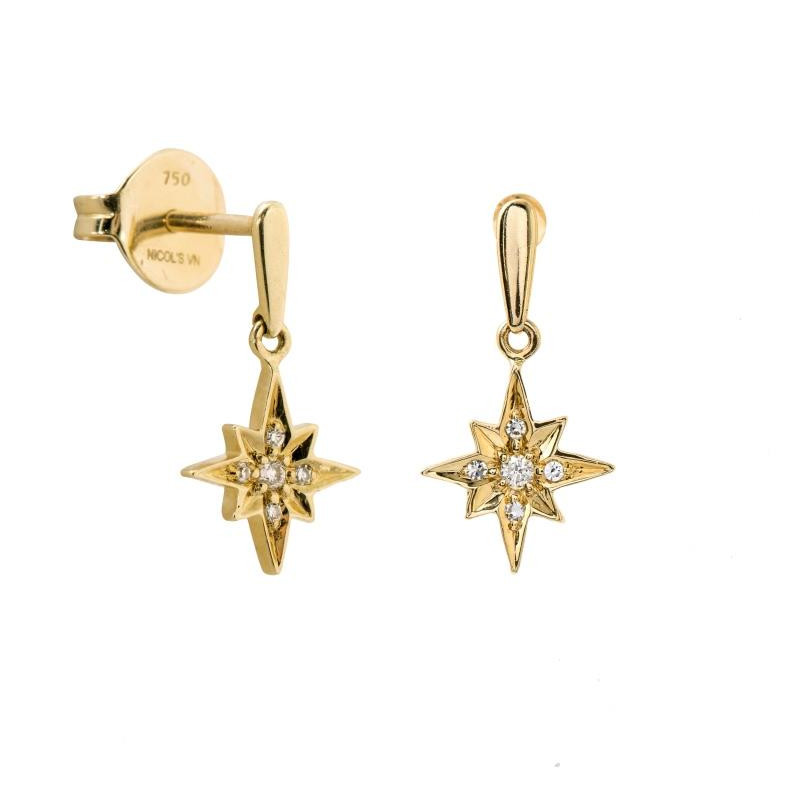Pendientes Oro Estrella Fugaz Little Details - court