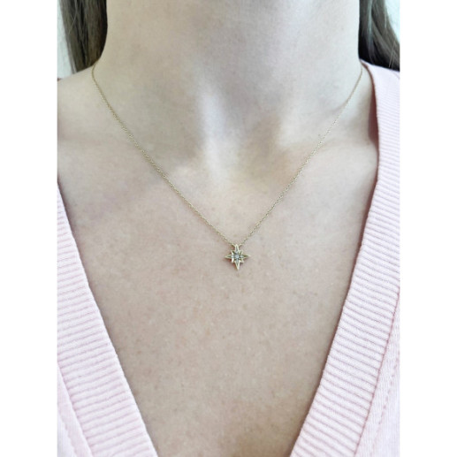 Piccoli dettagli Collana in oro con stella cadente - Collane di diamante 2