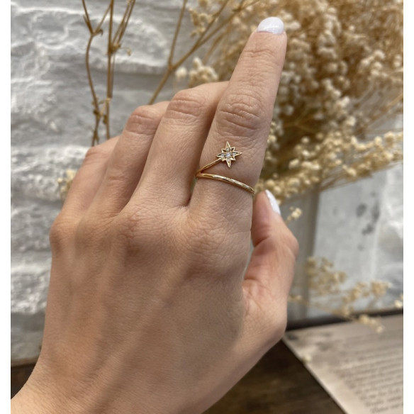 Anillo Estrella Fugaz Cola Diamantes  Little Details - Brilhante