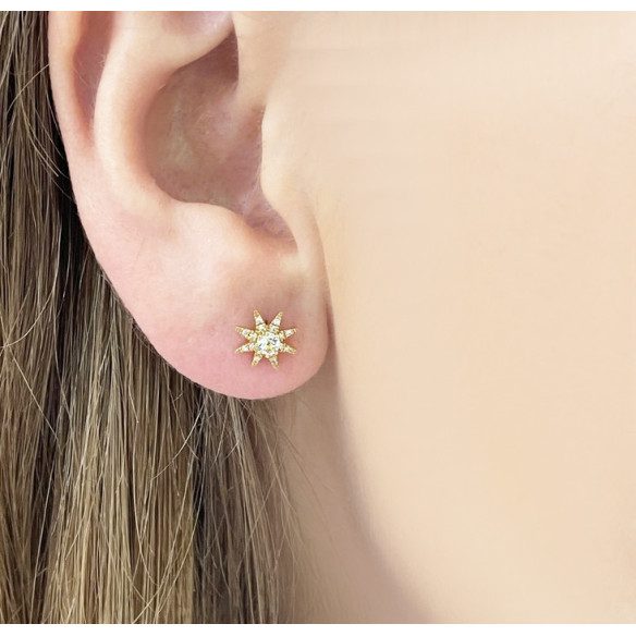 Star Diamond Earrings Lady Star - short