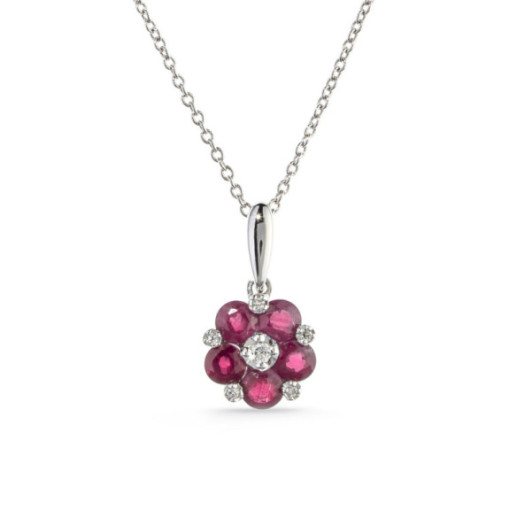 Colgante Rubí Mini Details - Colgantes de Piedras Roja