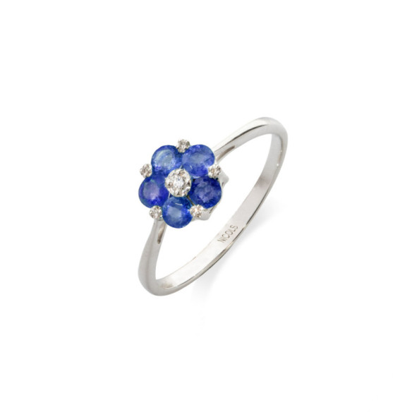 Anillo Flor Zafiro Mini Details - Anillos de Zafiro