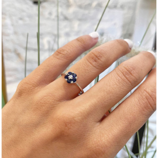 Anillo Flor Zafiro Mini Details - Saphiringe 2