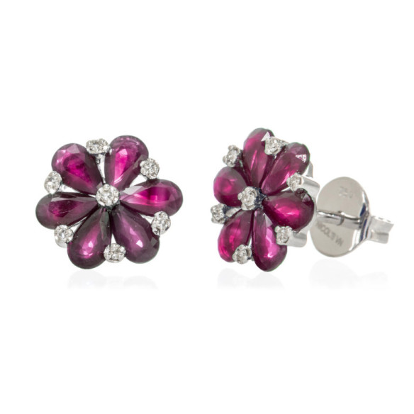 Pendientes Oro Rubí Mini Details - Pendientes de Rubi