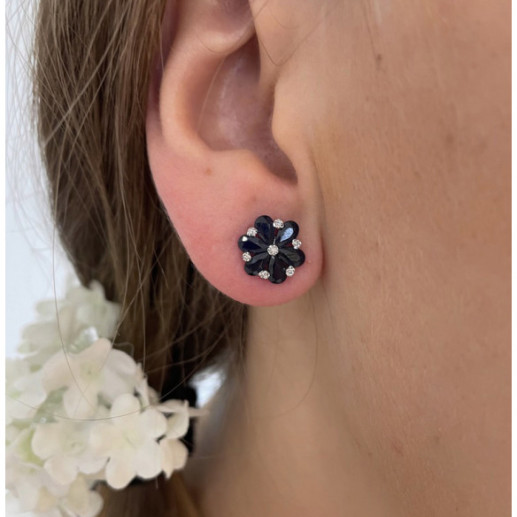 Pendientes Oro Mini Details - Pendientes de Zafiro 2