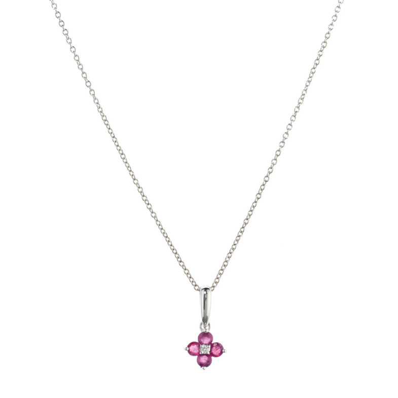Colgante Oro Rubí Mini Details - Pendentifs de pierre rouges