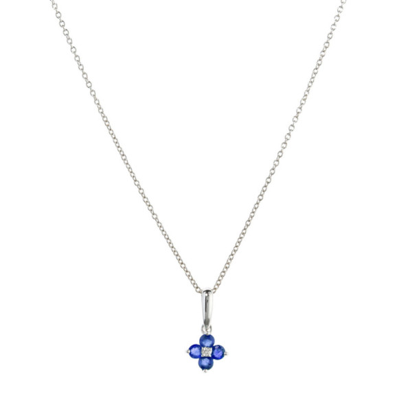 Gold and Sapphire Pendant MINI DETAILS - Blue Stone Pendants