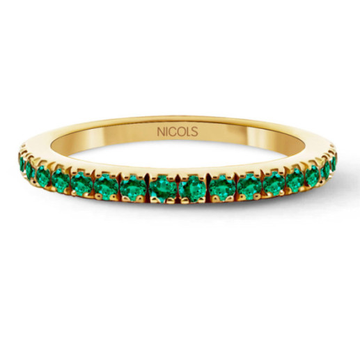 Anillo Esmeraldas Dafne Band - Smeraldo