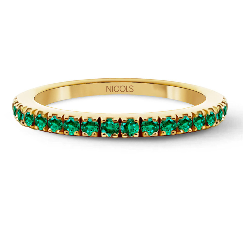 Stackable Emerald Ring DAFNE BAND - Emerald rings