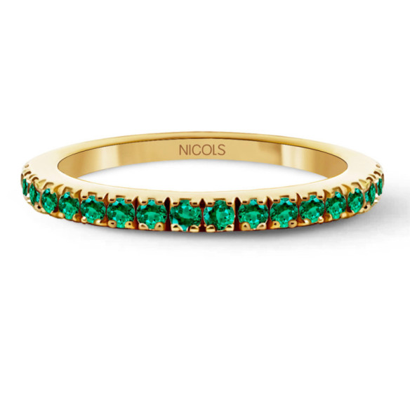 Stackable Emerald Ring DAFNE BAND - Emerald rings