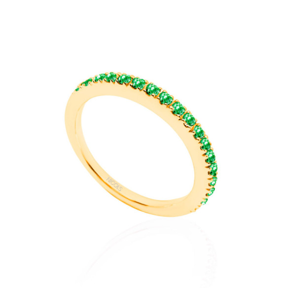 Stackable Emerald Ring DAFNE BAND - Emerald rings