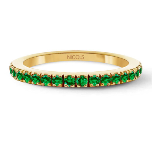 Anillo Granate Verde Dafne Band - Anéis Outras pedras preciosas