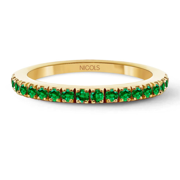 Anillo Granate Verde Dafne Band - Ringe andere Edelsteine