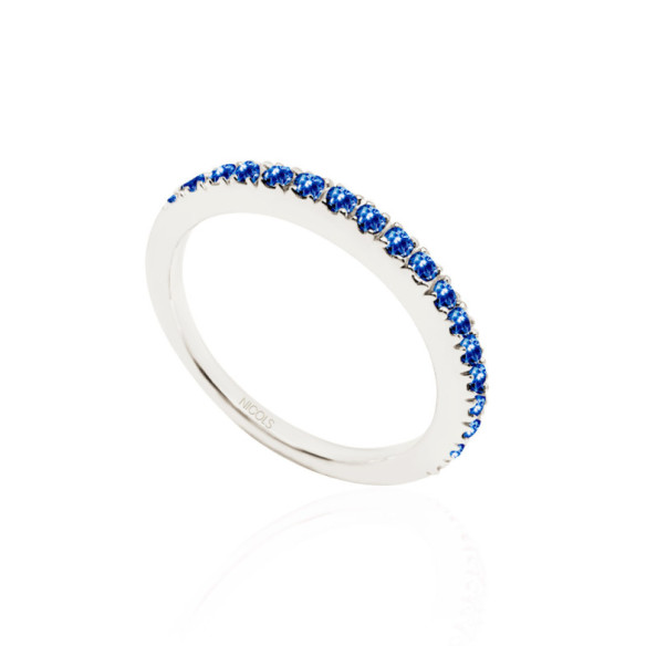 Anillo Zafiro Dafne Band - Saphiringe