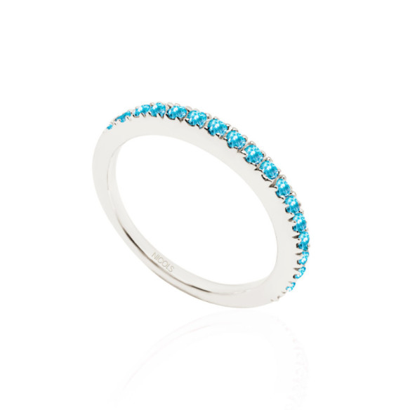 Anillo Topacio Azul Dafne Band - Anelli altre pietre preziose