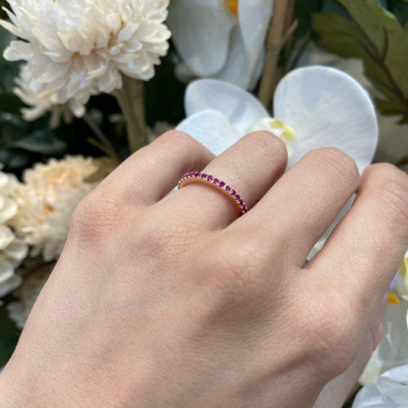Ruby Stackable Ring DAFNE BAND - Ruby Rings