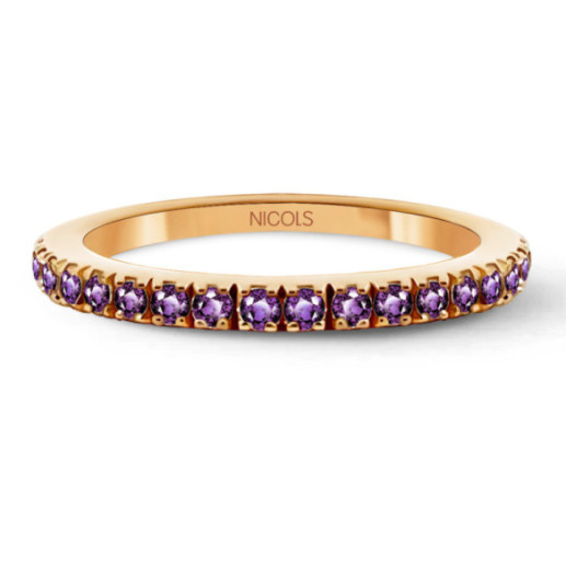 Anillo Amatista Dafne Band - Prometti anelli diamanti