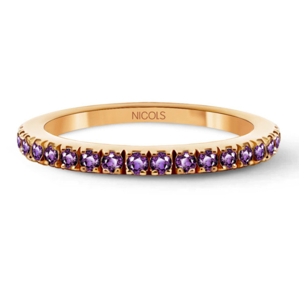Anillo Amatista Dafne Band - Anillos de Promesa Diamantes