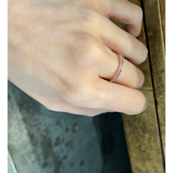 Anillo Amatista Dafne Band - Anillos de Promesa Diamantes