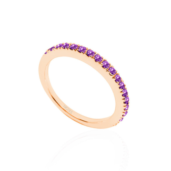 Amethyst Stackable Ring DAFNE BAND - Promise Rings