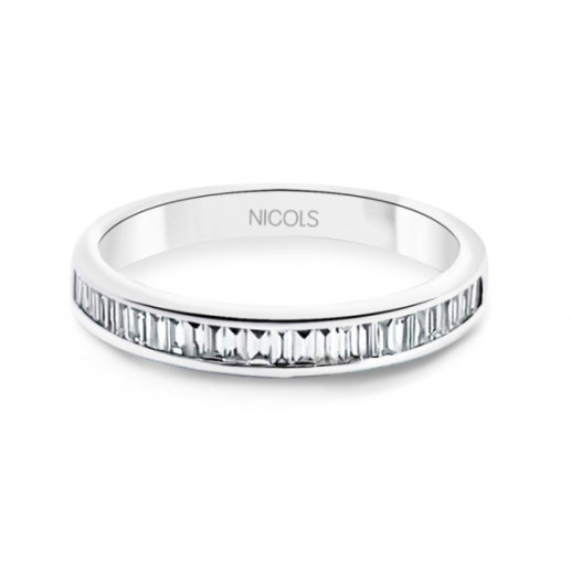 Anillo Alianza Abelia 0.50 - Sculpture baguette