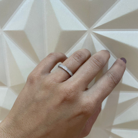 Anillo Alianza Abelia 0.50 - Sculpture baguette