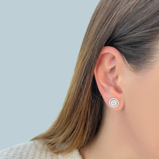 Pendientes Diamantes Gardenia 0.95 Dormilona - Pendientes de Novia 2