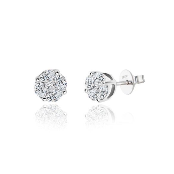 Diamond earrings dormilonas - Bride earrings